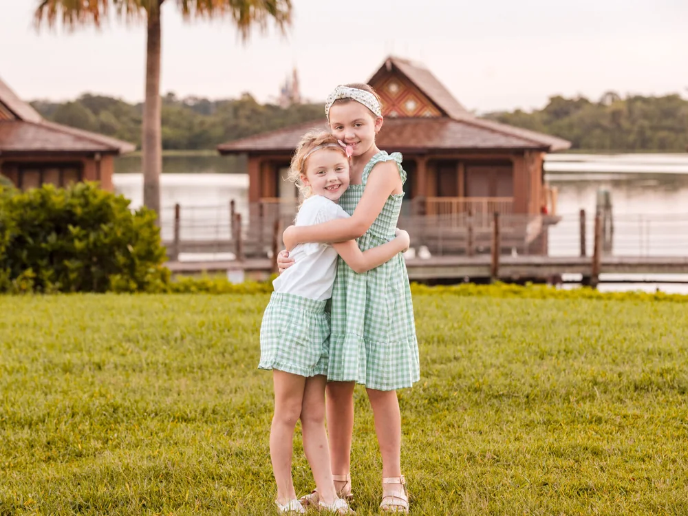 Disney-area family portrait at Polynesian Village Resort