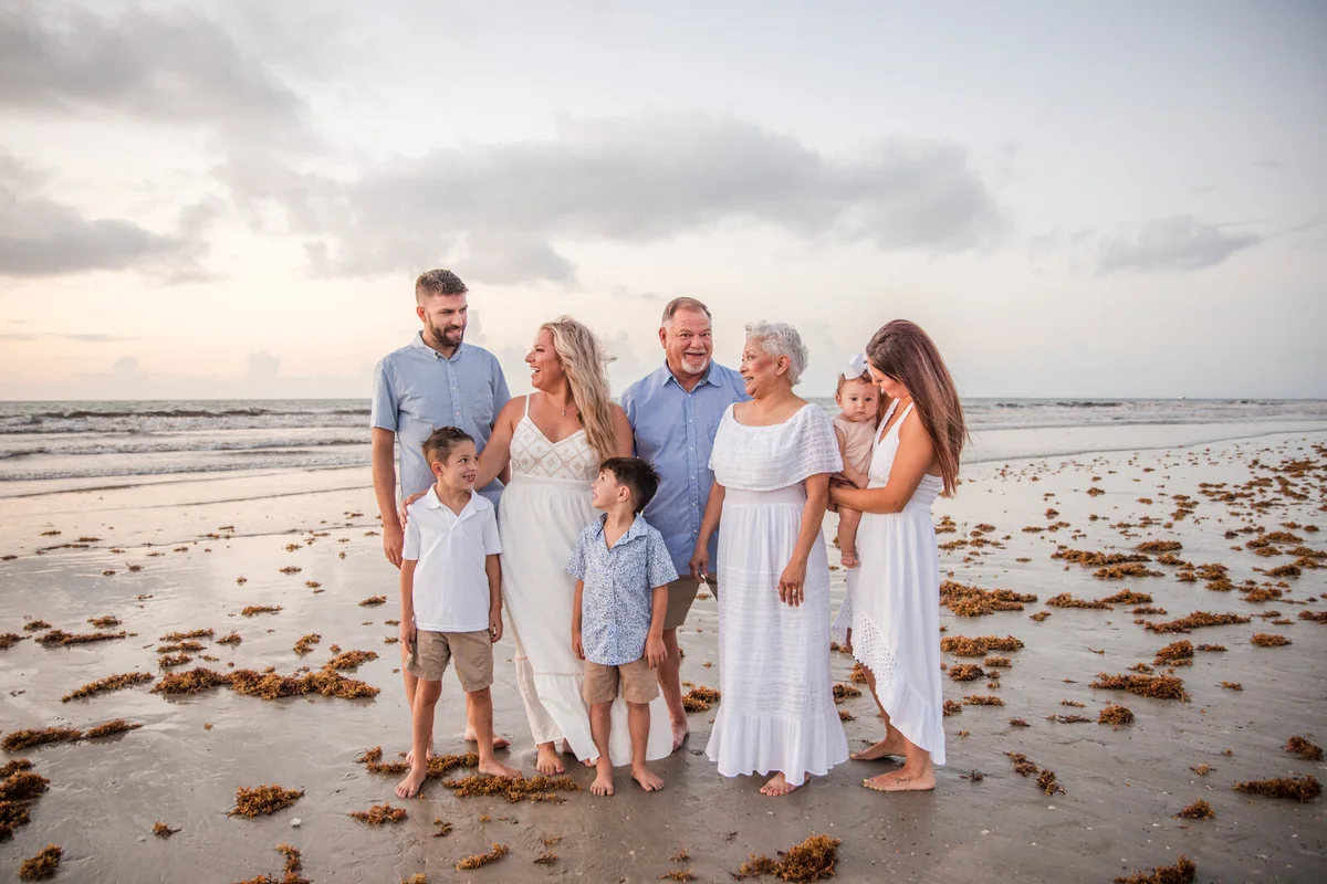 Family portrait used as a contact page accent image
