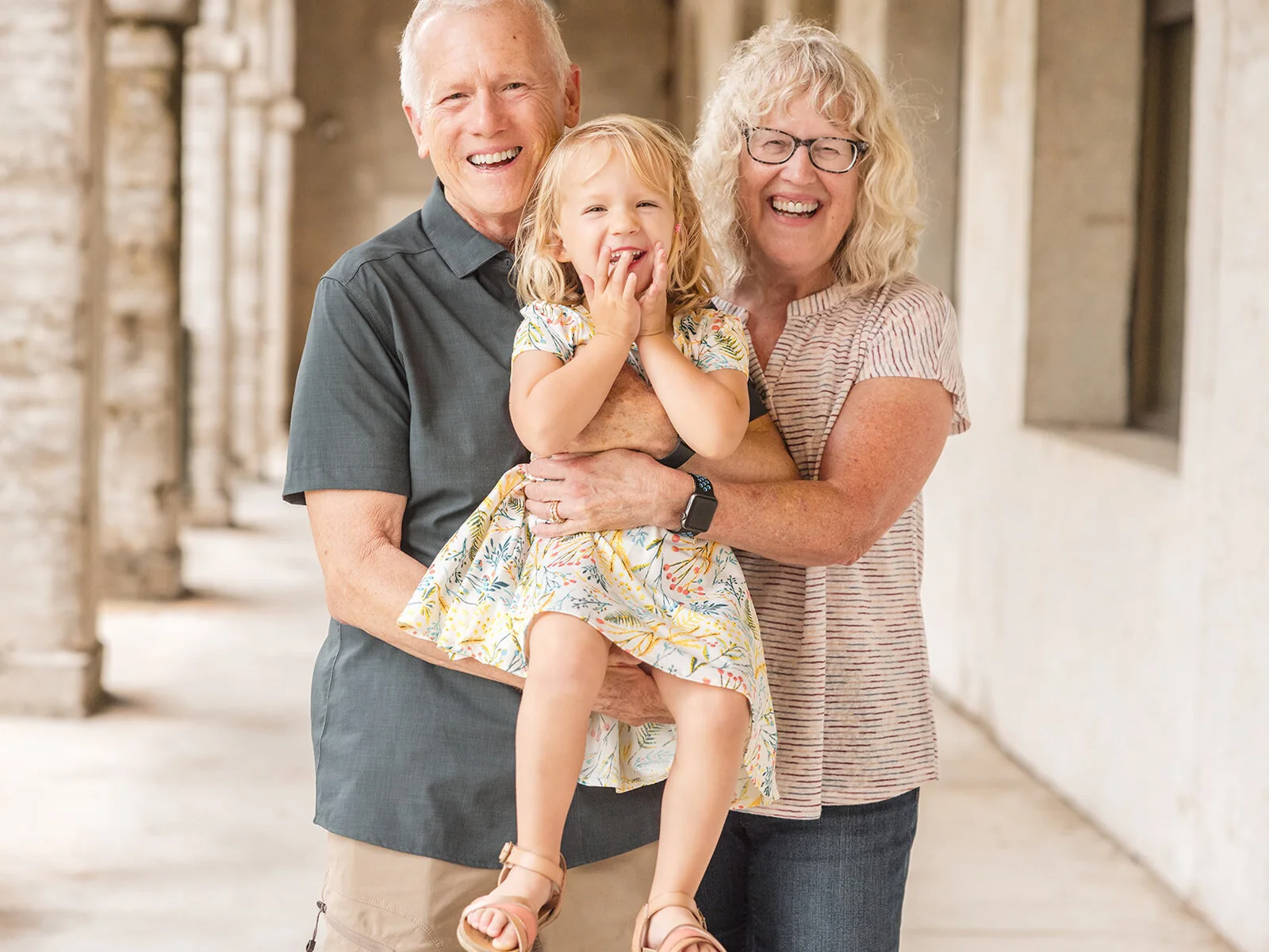 Family photographed in historic St. Augustine