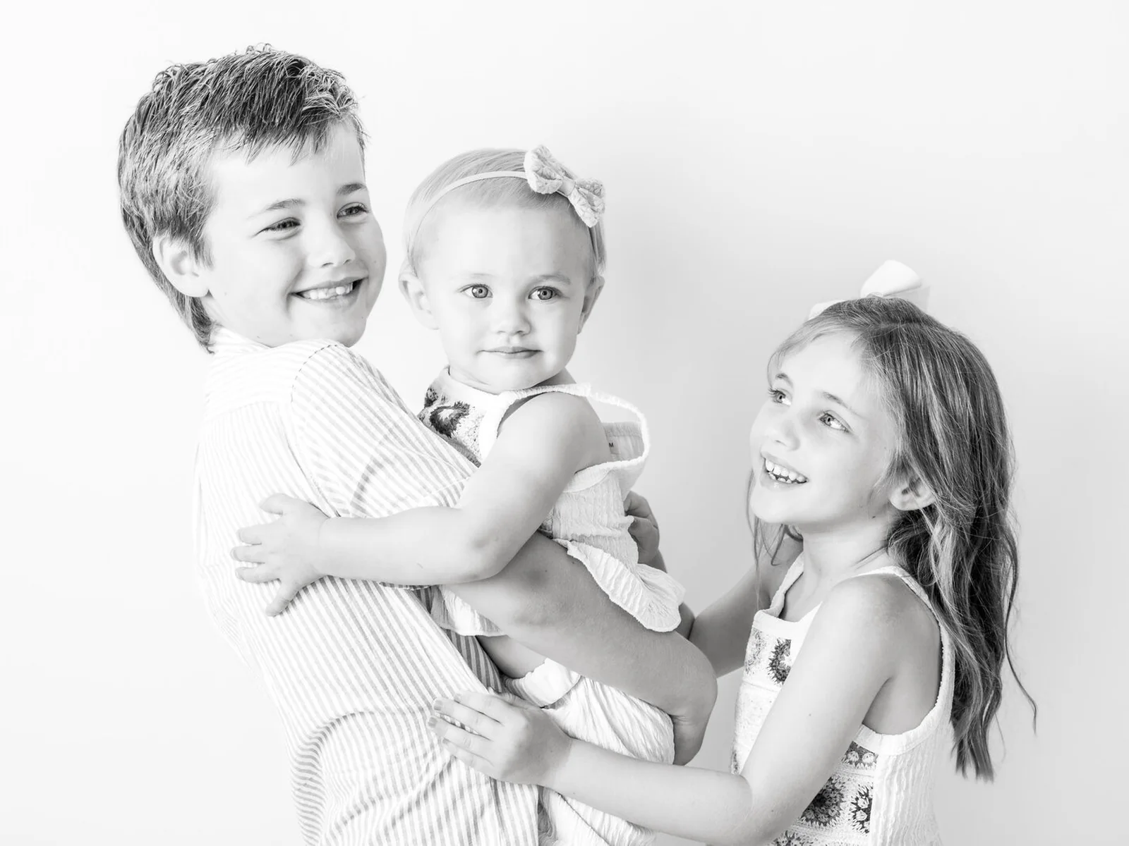 Child photographed in a simple Central Florida studio portrait session
